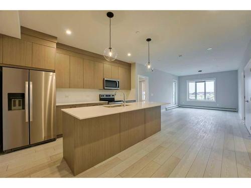 2223-60 Skyview Ranch Road Ne, Calgary, AB - Indoor Photo Showing Kitchen With Stainless Steel Kitchen With Upgraded Kitchen