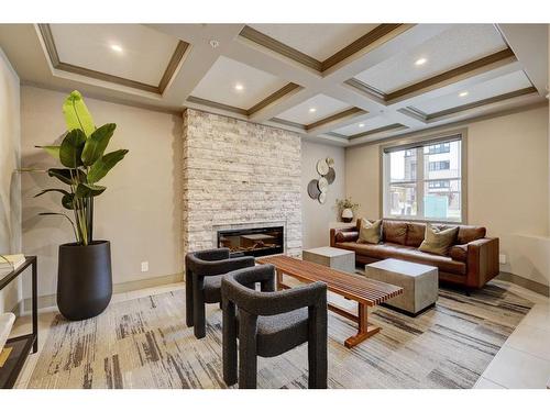 3307-80 Greenbriar Place Nw, Calgary, AB - Indoor With Fireplace