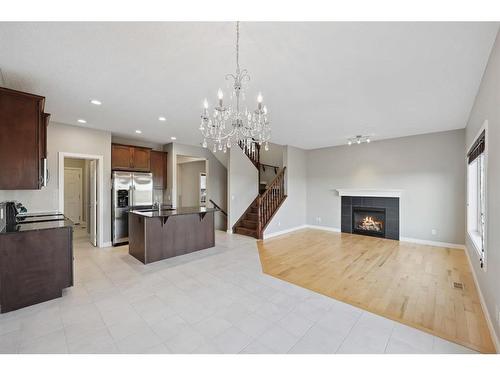 91 Panton Road Nw, Calgary, AB - Indoor With Fireplace