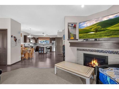 255 Skyview Point Road Ne, Calgary, AB - Indoor Photo Showing Living Room With Fireplace