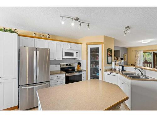 311 Carriage Lane Drive, Carstairs, AB - Indoor Photo Showing Kitchen With Double Sink