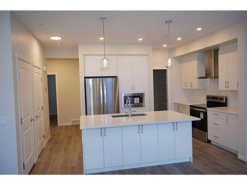 172 Hotchkiss Way Se, Calgary, AB - Indoor Photo Showing Kitchen With Upgraded Kitchen