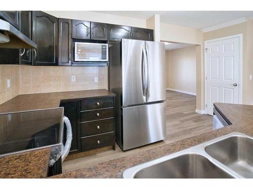 9221 Saddlebrook Drive Ne, Calgary, AB - Indoor Photo Showing Kitchen With Stainless Steel Kitchen With Double Sink