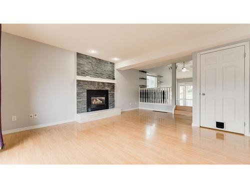 6564 Martingrove Drive Ne, Calgary, AB - Indoor Photo Showing Living Room With Fireplace