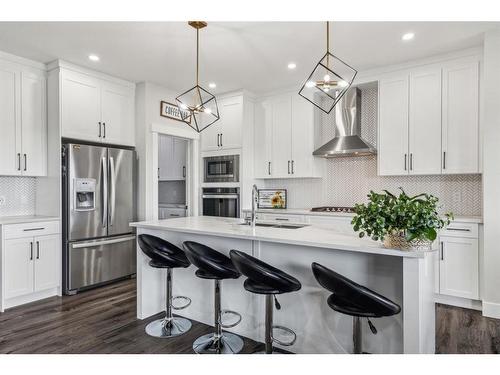 132 Walcrest View Se, Calgary, AB - Indoor Photo Showing Kitchen With Upgraded Kitchen