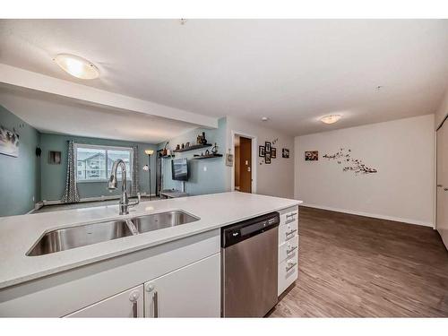 3317-181 Skyview Ranch Manor Ne, Calgary, AB - Indoor Photo Showing Kitchen With Double Sink