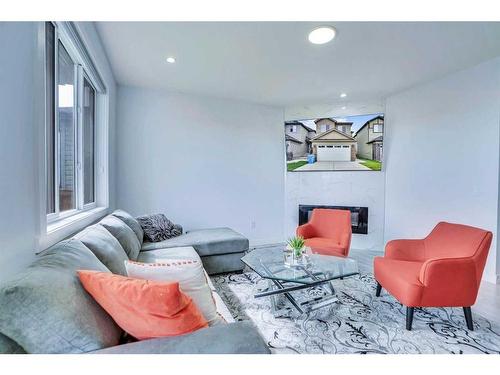 301 Corner Meadows Way Ne, Calgary, AB - Indoor Photo Showing Living Room