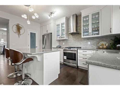 411 Windrow Common Sw, Airdrie, AB - Indoor Photo Showing Kitchen With Stainless Steel Kitchen With Upgraded Kitchen