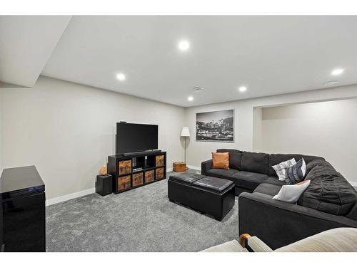 2132 Ravensdun Crescent Se, Airdrie, AB - Indoor Photo Showing Basement