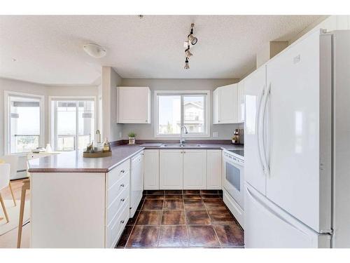 306-345 Rocky Vista Park Nw, Calgary, AB - Indoor Photo Showing Kitchen With Double Sink