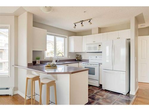 306-345 Rocky Vista Park Nw, Calgary, AB - Indoor Photo Showing Kitchen With Double Sink