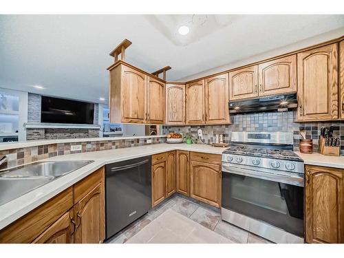 64 Santana Hill Nw, Calgary, AB - Indoor Photo Showing Kitchen With Double Sink