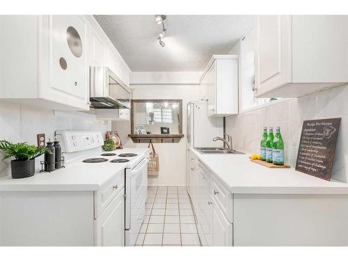 101-836 4 Avenue Nw, Calgary, AB - Indoor Photo Showing Kitchen With Double Sink