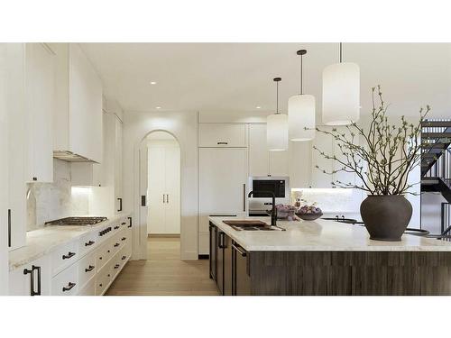 400 Pine Springs Cove, Rural Foothills County, AB - Indoor Photo Showing Kitchen With Upgraded Kitchen