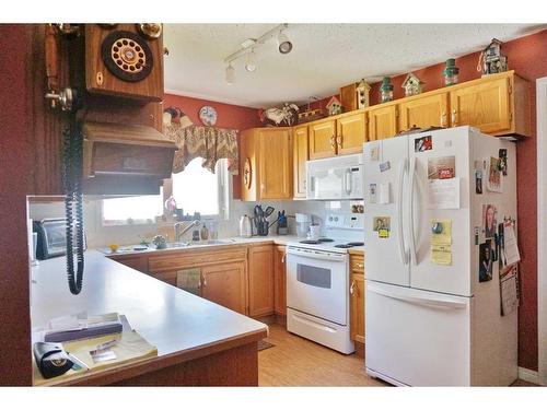 5628 Sunrise Crescent, Olds, AB - Indoor Photo Showing Kitchen With Double Sink