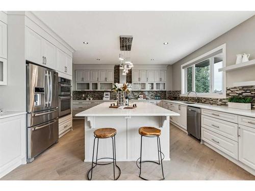 156 Rainbow Falls Glen, Chestermere, AB - Indoor Photo Showing Kitchen With Upgraded Kitchen