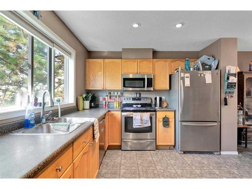 108 Tuscany Springs Gardens Nw, Calgary, AB - Indoor Photo Showing Kitchen With Double Sink