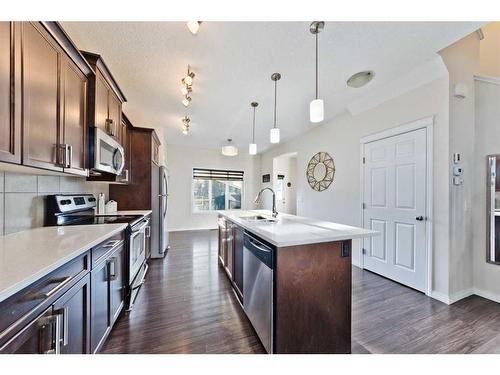 19 Savanna Parade Ne, Calgary, AB - Indoor Photo Showing Kitchen With Upgraded Kitchen