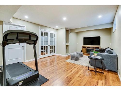 73 Cranwell Green Se, Calgary, AB - Indoor Photo Showing Gym Room