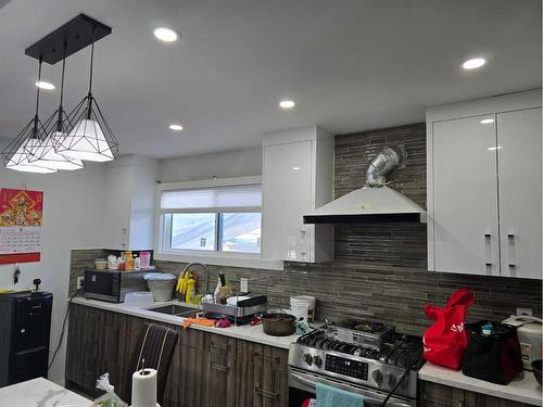 31 Doverdale Mews Se, Calgary, AB - Indoor Photo Showing Kitchen With Double Sink