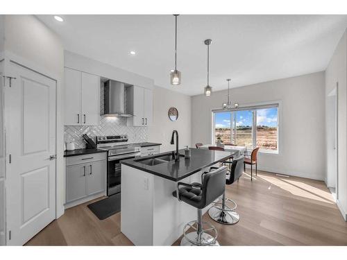 1021 Waterford Drive, Chestermere, AB - Indoor Photo Showing Kitchen With Upgraded Kitchen