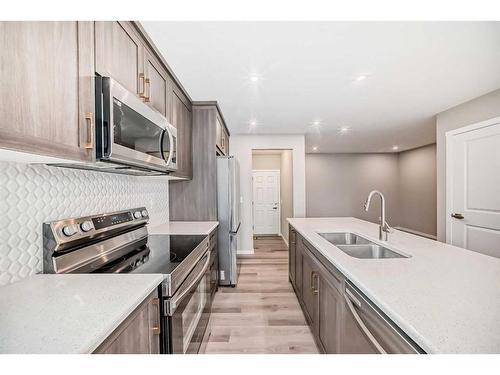 8867 Cityscape Drive Ne, Calgary, AB - Indoor Photo Showing Kitchen With Stainless Steel Kitchen With Double Sink