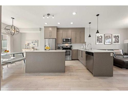 129-30 Cornerstone Manor Ne, Calgary, AB - Indoor Photo Showing Kitchen With Stainless Steel Kitchen With Upgraded Kitchen