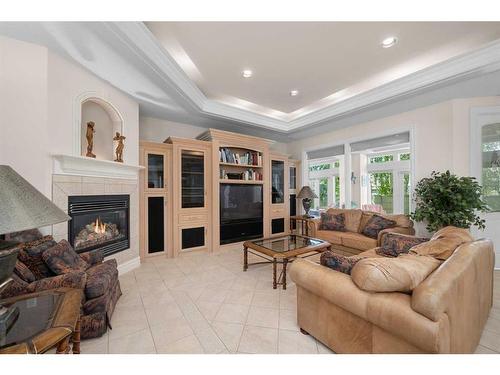 76 Sierra Vista Close Sw, Calgary, AB - Indoor Photo Showing Living Room With Fireplace