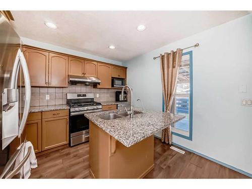 23 Taralea Crescent Ne, Calgary, AB - Indoor Photo Showing Kitchen With Double Sink