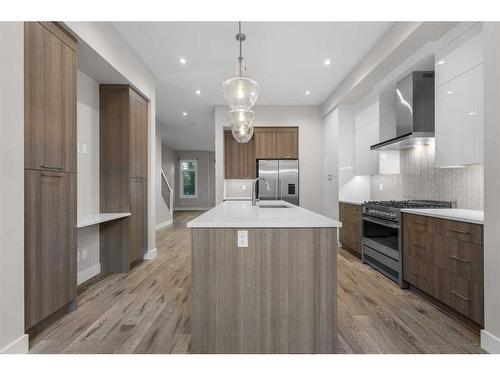 92 Burma Star Road Sw, Calgary, AB - Indoor Photo Showing Kitchen With Upgraded Kitchen