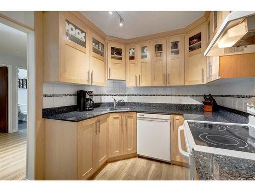 1-518 18 Avenue Sw, Calgary, AB - Indoor Photo Showing Kitchen With Double Sink