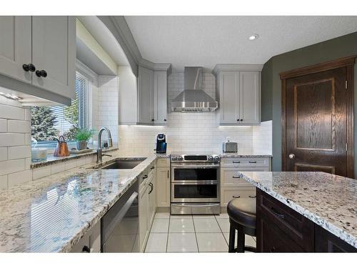 160 Douglas Woods Grove Se, Calgary, AB - Indoor Photo Showing Kitchen With Upgraded Kitchen