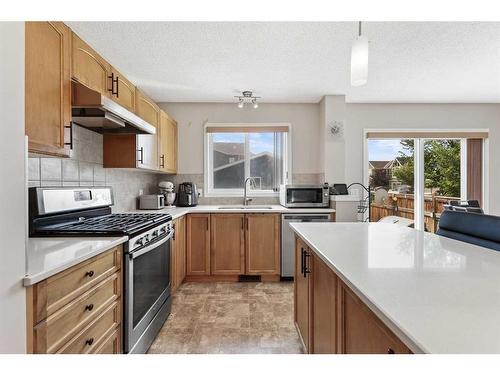 471 Auburn Bay Avenue Se, Calgary, AB - Indoor Photo Showing Kitchen With Double Sink