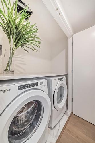 201-128 Waterfront Court Sw, Calgary, AB - Indoor Photo Showing Laundry Room