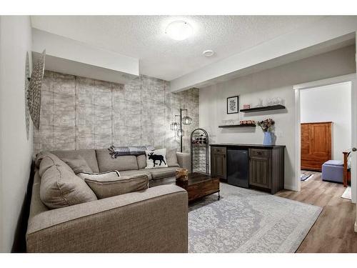 551 Mahogany Boulevard Se, Calgary, AB - Indoor With Fireplace