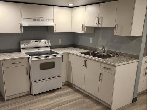 2923 Doverville Crescent Se, Calgary, AB - Indoor Photo Showing Kitchen With Double Sink