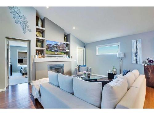 52 Skyview Springs Place Ne, Calgary, AB - Indoor Photo Showing Living Room With Fireplace