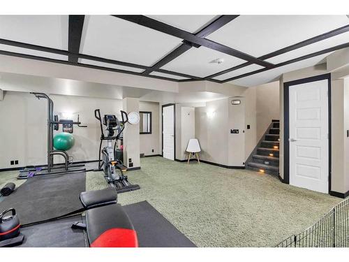 71 Chaparral Circle Se, Calgary, AB - Indoor Photo Showing Gym Room