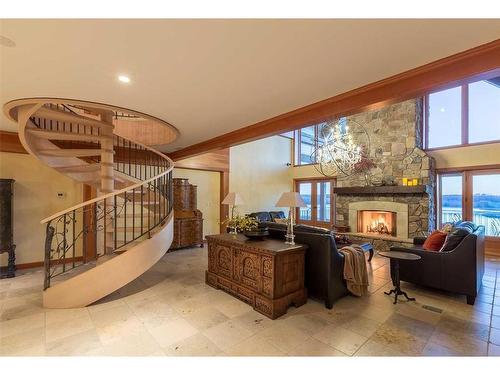 Gadsby Lake Estate - Township, Rural Lacombe County, AB - Indoor With Fireplace