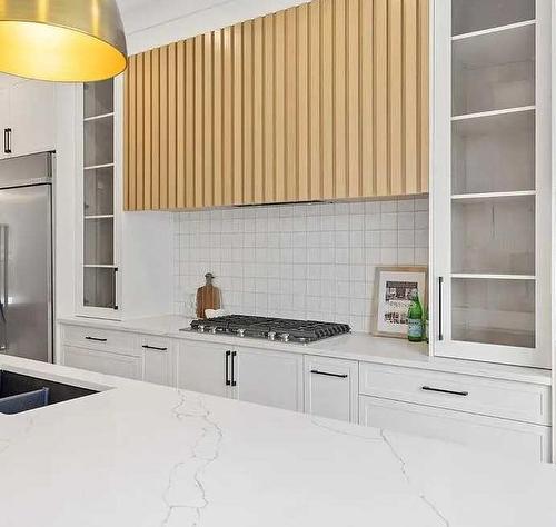 150 Muirfield Boulevard, Lyalta, AB - Indoor Photo Showing Kitchen With Double Sink With Upgraded Kitchen