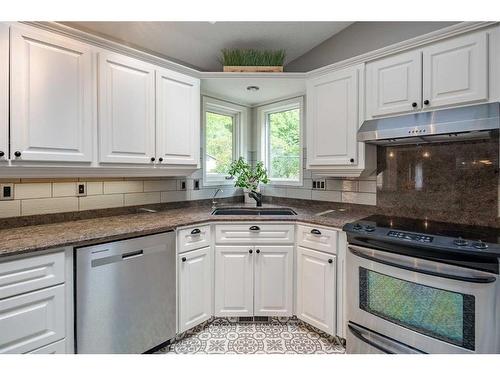 2745 Douglasdale Boulevard Se, Calgary, AB - Indoor Photo Showing Kitchen With Double Sink