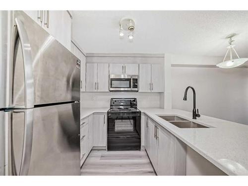 3203-16969 24 Street Sw, Calgary, AB - Indoor Photo Showing Kitchen With Double Sink With Upgraded Kitchen