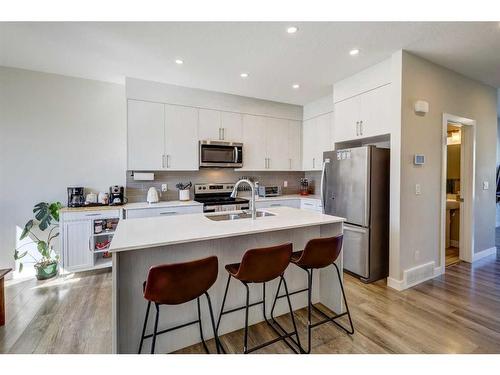 41 Homestead Boulevard Ne, Calgary, AB - Indoor Photo Showing Kitchen With Double Sink With Upgraded Kitchen