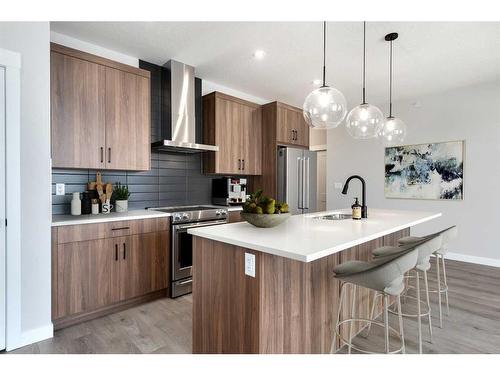 2403-55 Lucas Way Nw, Calgary, AB - Indoor Photo Showing Kitchen With Stainless Steel Kitchen With Upgraded Kitchen