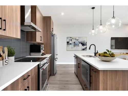 2403-55 Lucas Way Nw, Calgary, AB - Indoor Photo Showing Kitchen With Double Sink With Upgraded Kitchen