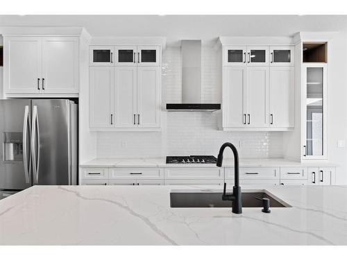 275 Seton Road Se, Calgary, AB - Indoor Photo Showing Kitchen With Double Sink