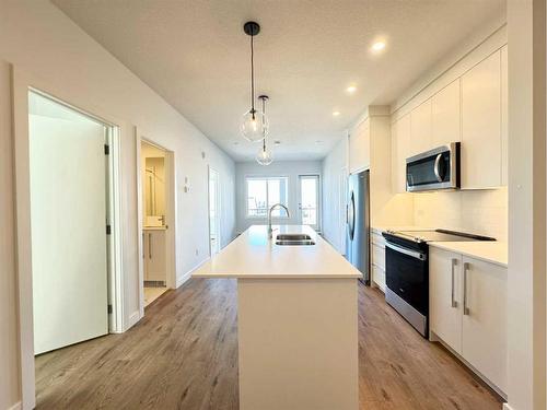 2304-395 Skyview Parkway Ne, Calgary, AB - Indoor Photo Showing Kitchen With Double Sink