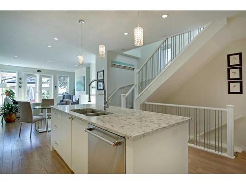 2018B 26A Street Sw, Calgary, AB - Indoor Photo Showing Kitchen With Double Sink With Upgraded Kitchen