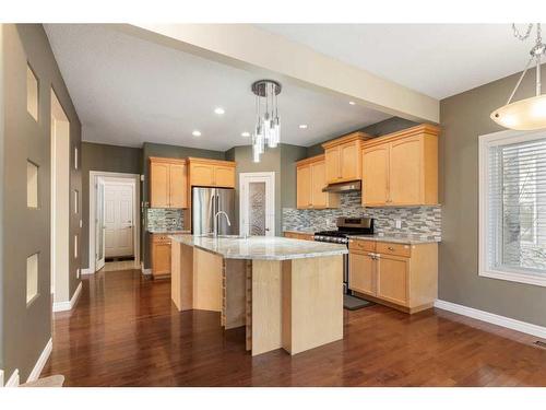 135 Kincora Drive Nw, Calgary, AB - Indoor Photo Showing Kitchen With Stainless Steel Kitchen With Upgraded Kitchen