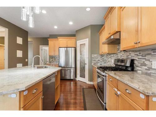 135 Kincora Drive Nw, Calgary, AB - Indoor Photo Showing Kitchen With Stainless Steel Kitchen With Upgraded Kitchen